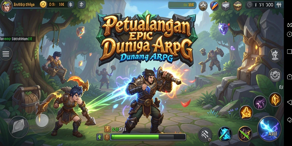 Screenshot utama 8II menampilkan aksi pertarungan seru di dunia ARPG.