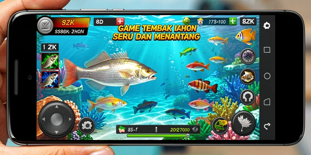Tampilan gameplay seru dalam game Tembak Ikan 8ZK.