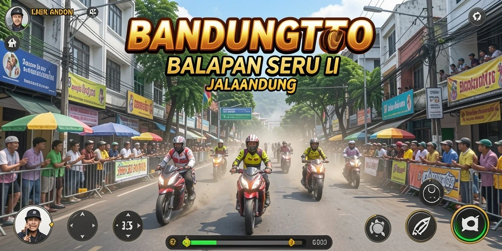 Gameplay intens balap motor di Bandung yang mengasyikkan.