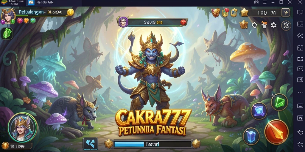 Gameplay CAKRA777 menunjukkan aksi seru dan eksplorasi dunia fantasi.