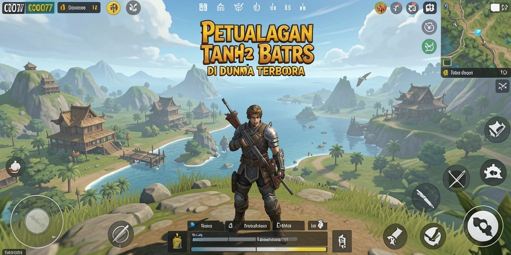 Tangkapan layar gameplay <strong>COO77</strong> yang menampilkan eksplorasi dunia terbuka.