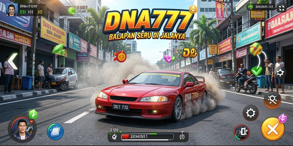 Screenshot dari salah satu balapan seru di DNA777.