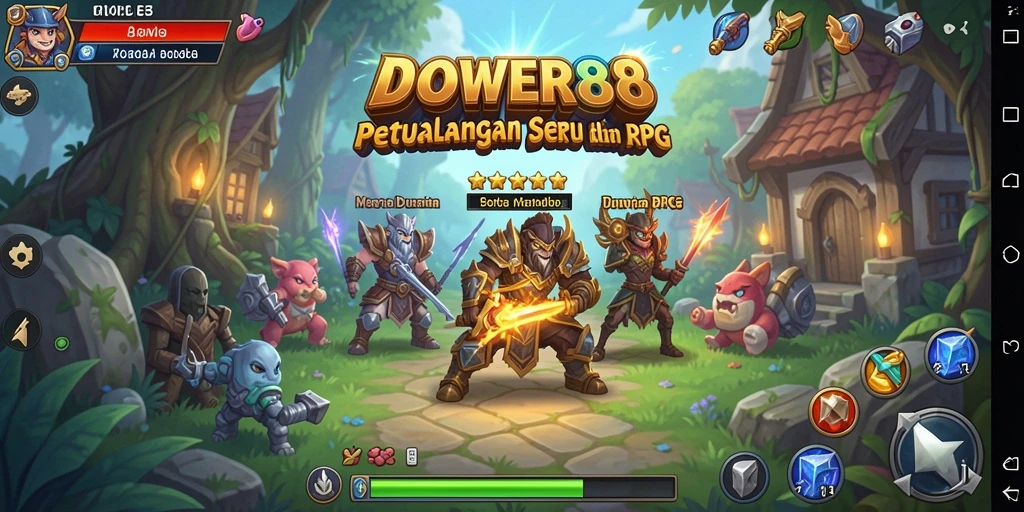 Tampilan gameplay RPG DOWER88 yang seru dan menantang.