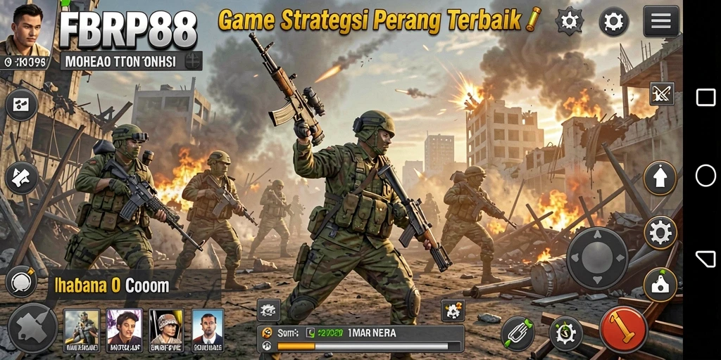 Tampilan gameplay FBRP88 yang mengesankan dengan pertempuran taktis.