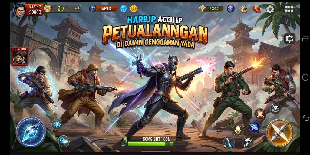 Tampilan gameplay HARAPJP yang mendebarkan dan penuh aksi.