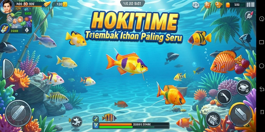 Grafis menarik dari gameplay Tembak Ikan HOKITIME.