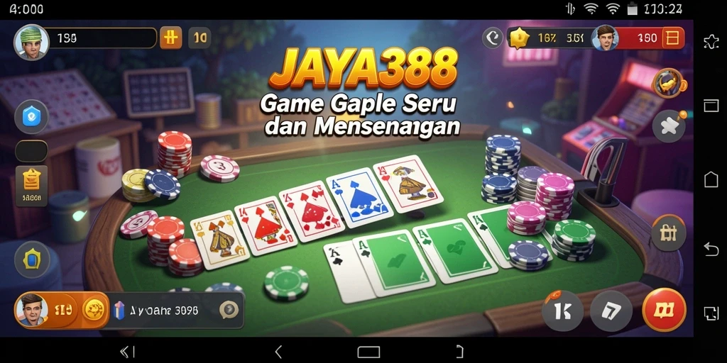 Gameplay seru Gaple di JAYA388 dengan tampilan menarik.