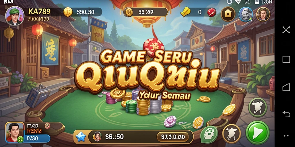 Tampilan gameplay QiuQiu dalam KA789 yang seru.