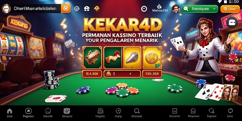 Tampilan gameplay menarik dari KEKAR4D yang penuh warna.