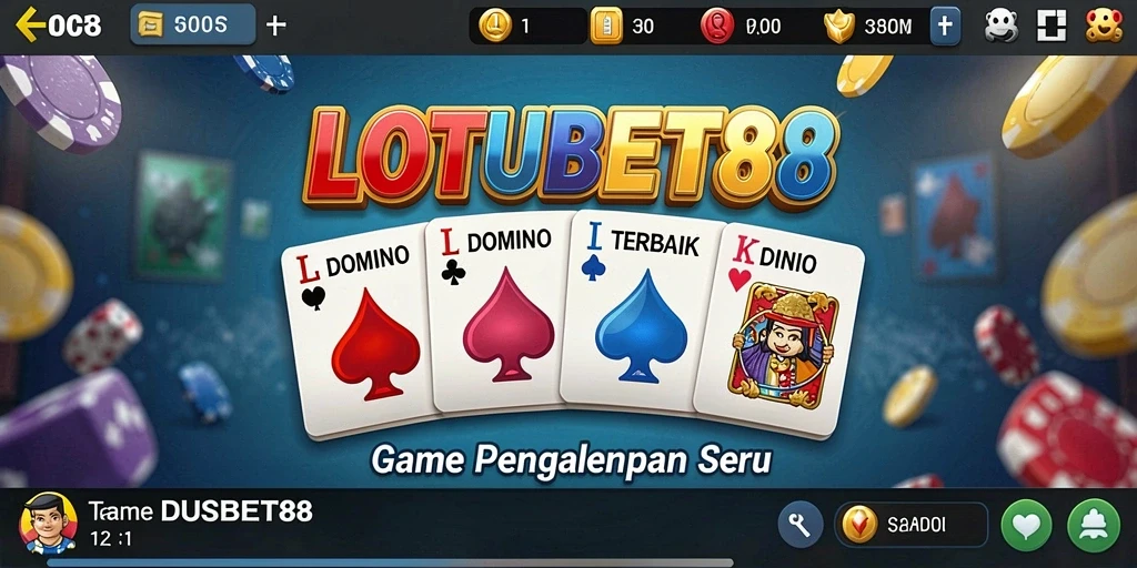 Tampilan gameplay seru dari LOTUSBET88 dalam permainan Domino.