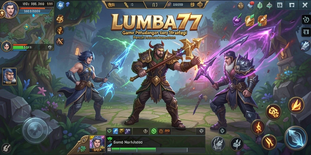 Tampilan gameplay LUMBA77 yang epik dan mengesankan.