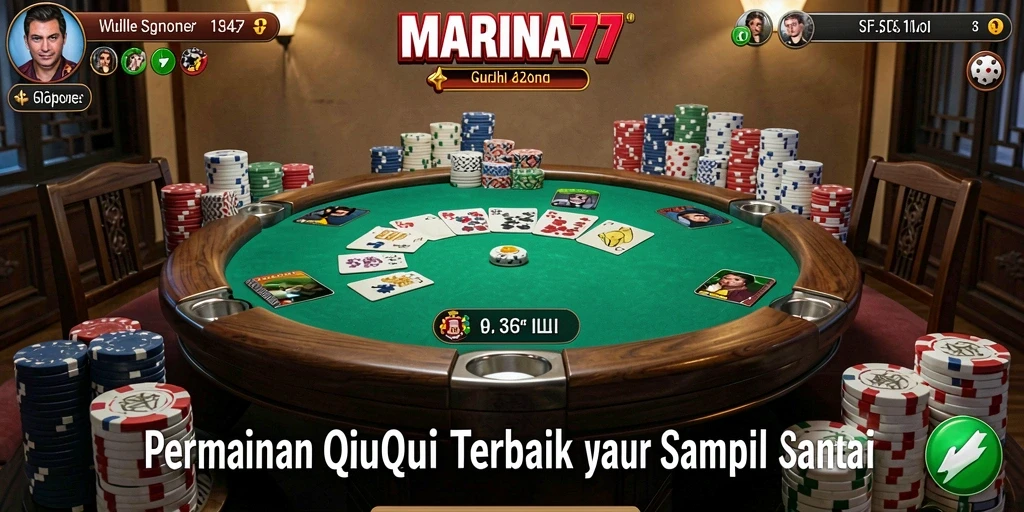 Tampak aksi seru dalam permainan QiuQiu MARINA77.