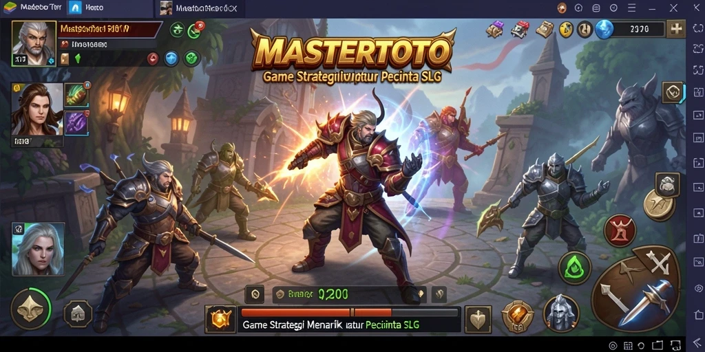 Tangkapan layar menampilkan aksi strategi dalam MASTERTOTO.