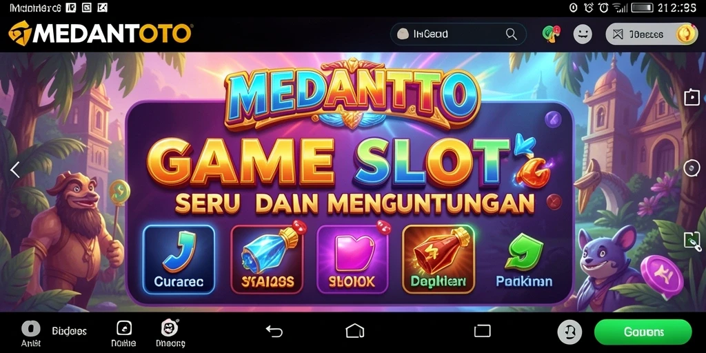 Tampilan menarik dari gameplay MEDANTOTO dengan slot yang penuh warna.