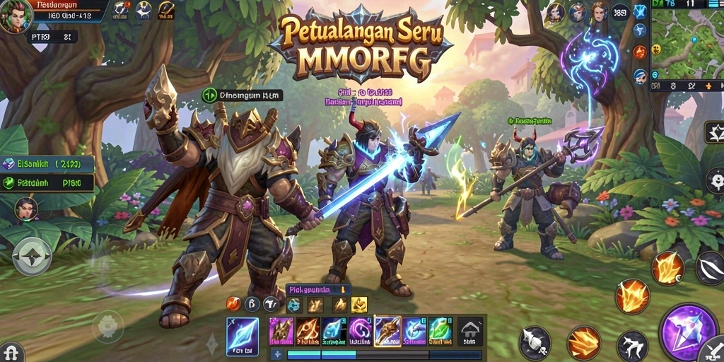 Gameplay seru PT89 dalam dunia MMORPG yang luas.