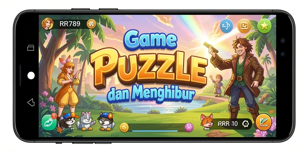 Tampilan gameplay menantang dari RR789 dengan teka-teki yang menarik.