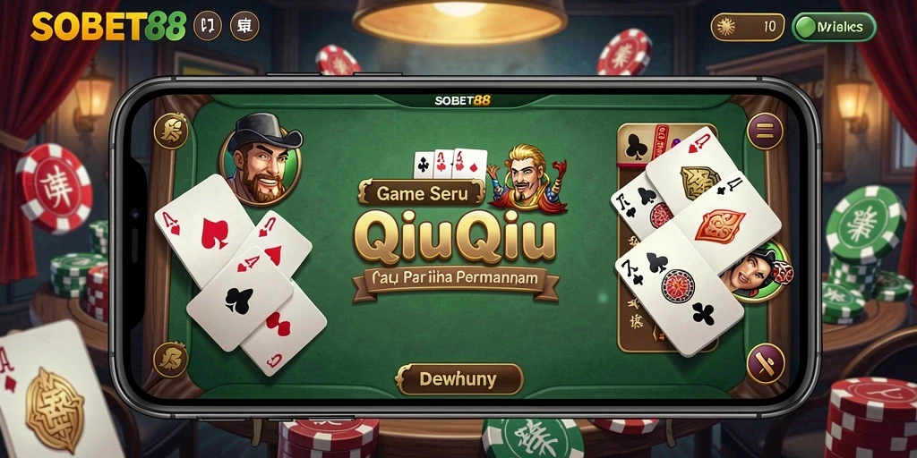 Screenshot SOBET88 menampilkan gameplay QiuQiu yang seru.