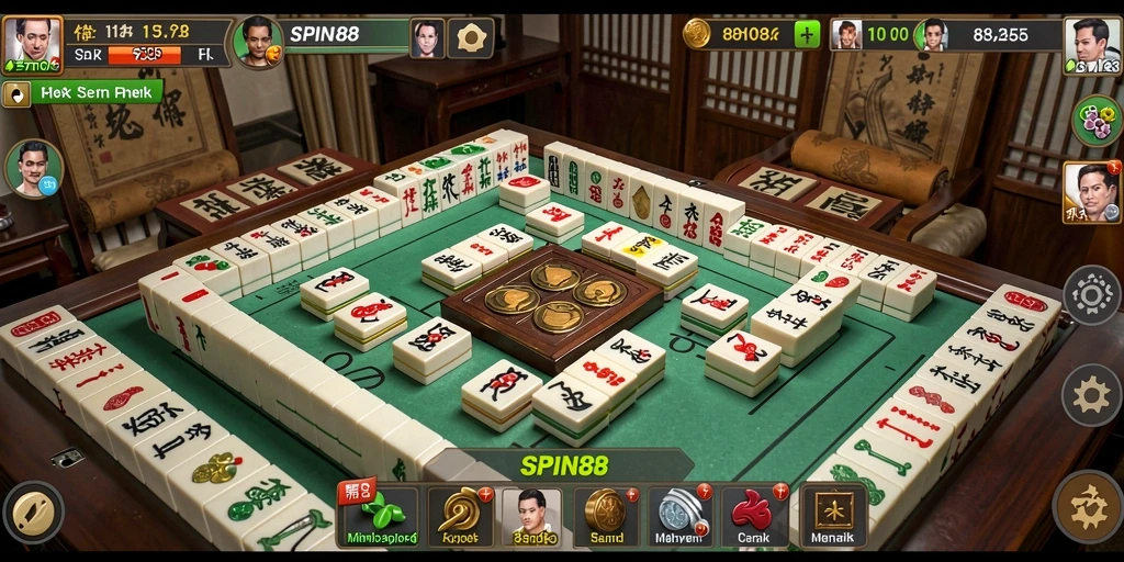 Screenshot gameplay SPIN88 menampilkan tantangan Mahjong yang mendebarkan.
