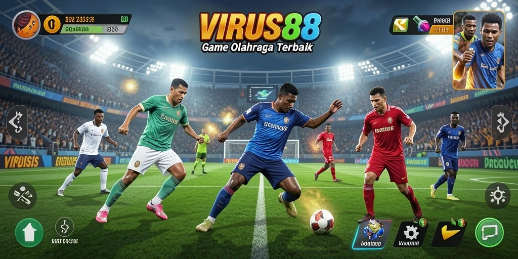 Screenshot gameplay <strong>VIRUS88</strong> menampilkan aksi pertandingan yang mendebarkan.