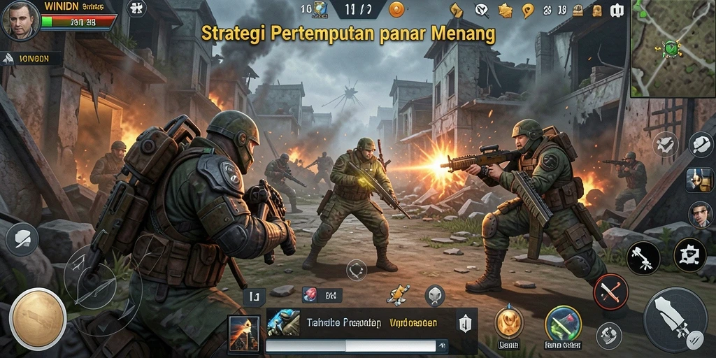 Tampilan gameplay WINIDN yang penuh aksi dan strategi.
