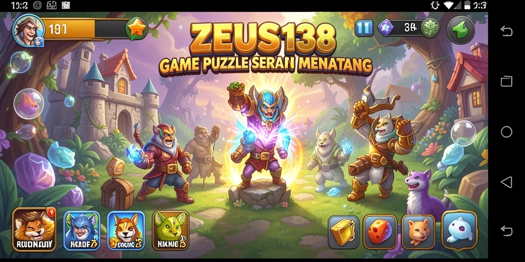 Screenshot gameplay ZEUS138 menampilkan tantangan Puzzle yang menarik.